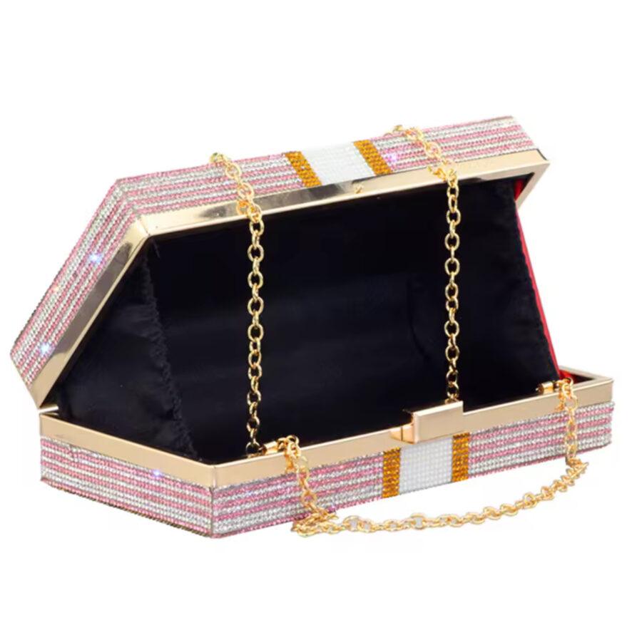 DOLLAR RHINESTONE CLUTCH