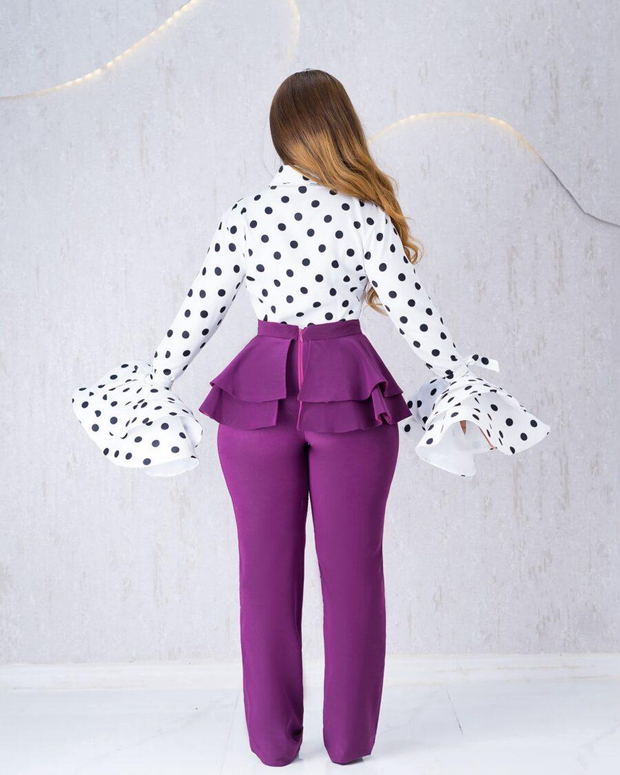 Purple Peplum Trouser