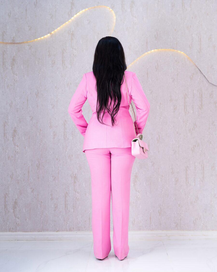 Pink Bow Trouser Set