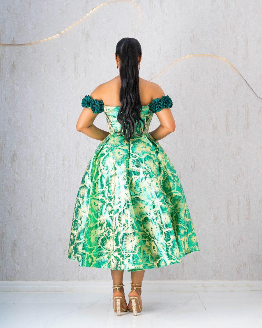 GREEN CORSET BALL DRESS