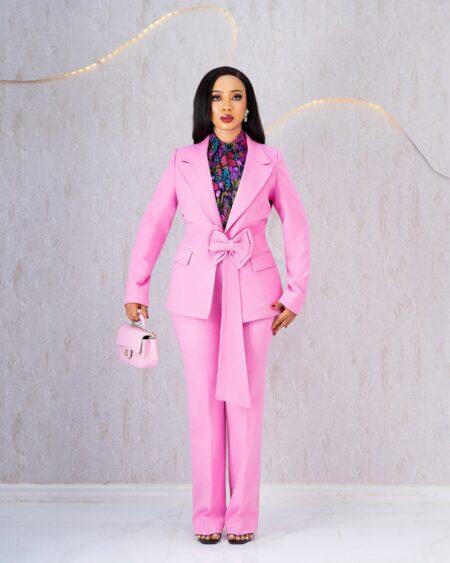 Pink Bow Trouser Set