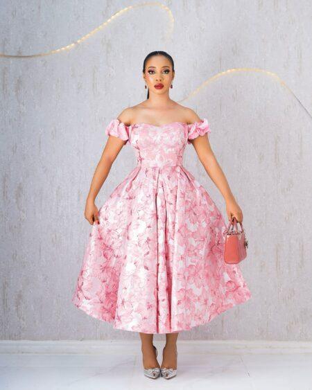 PINK CORSET BALL DRESS