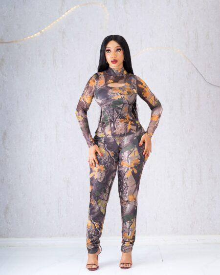 MULTICOLOR PRINT CUT OUT TROUSER SET