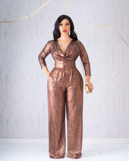 GOLD STUDDED JUMPSUIT