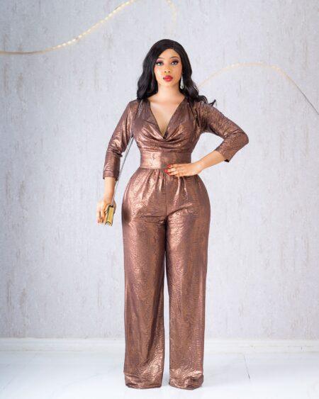 GOLD STUDDED JUMPSUIT