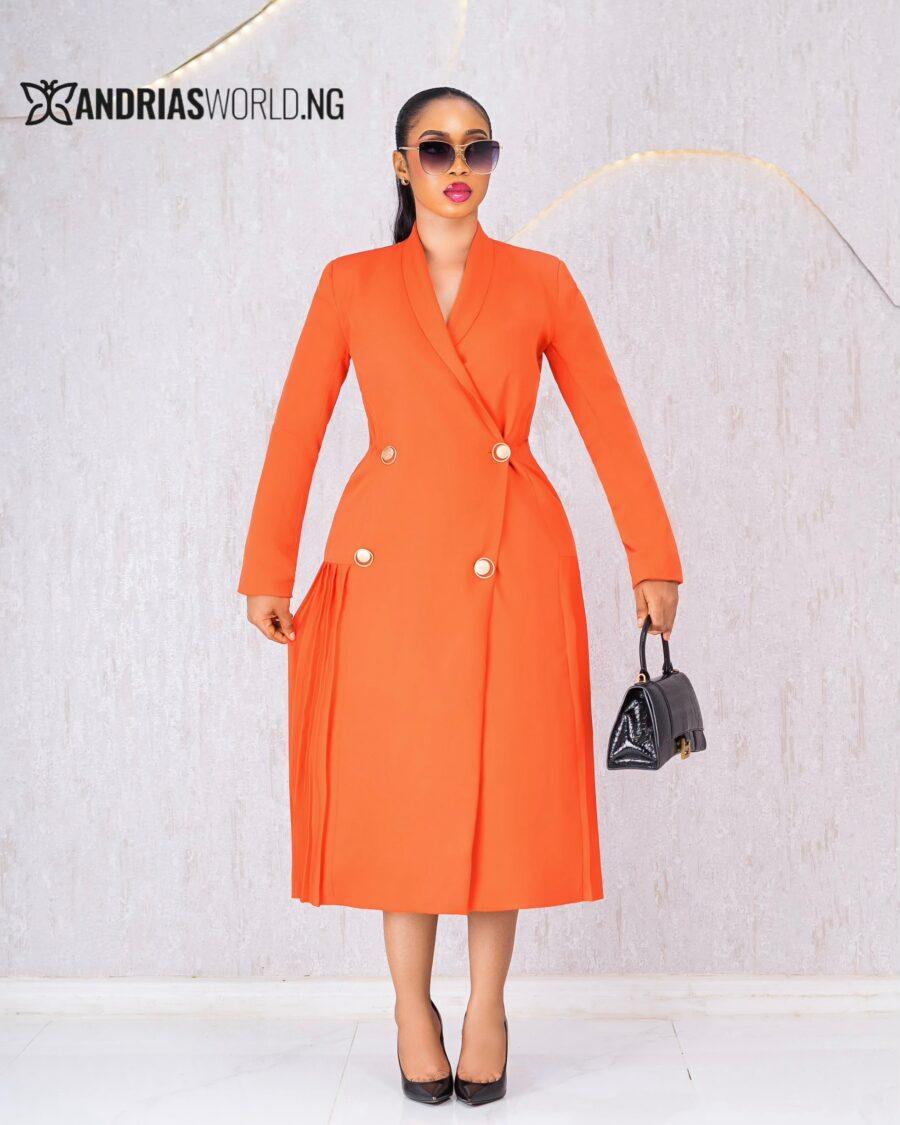 ORANGE BLAZER DRESS