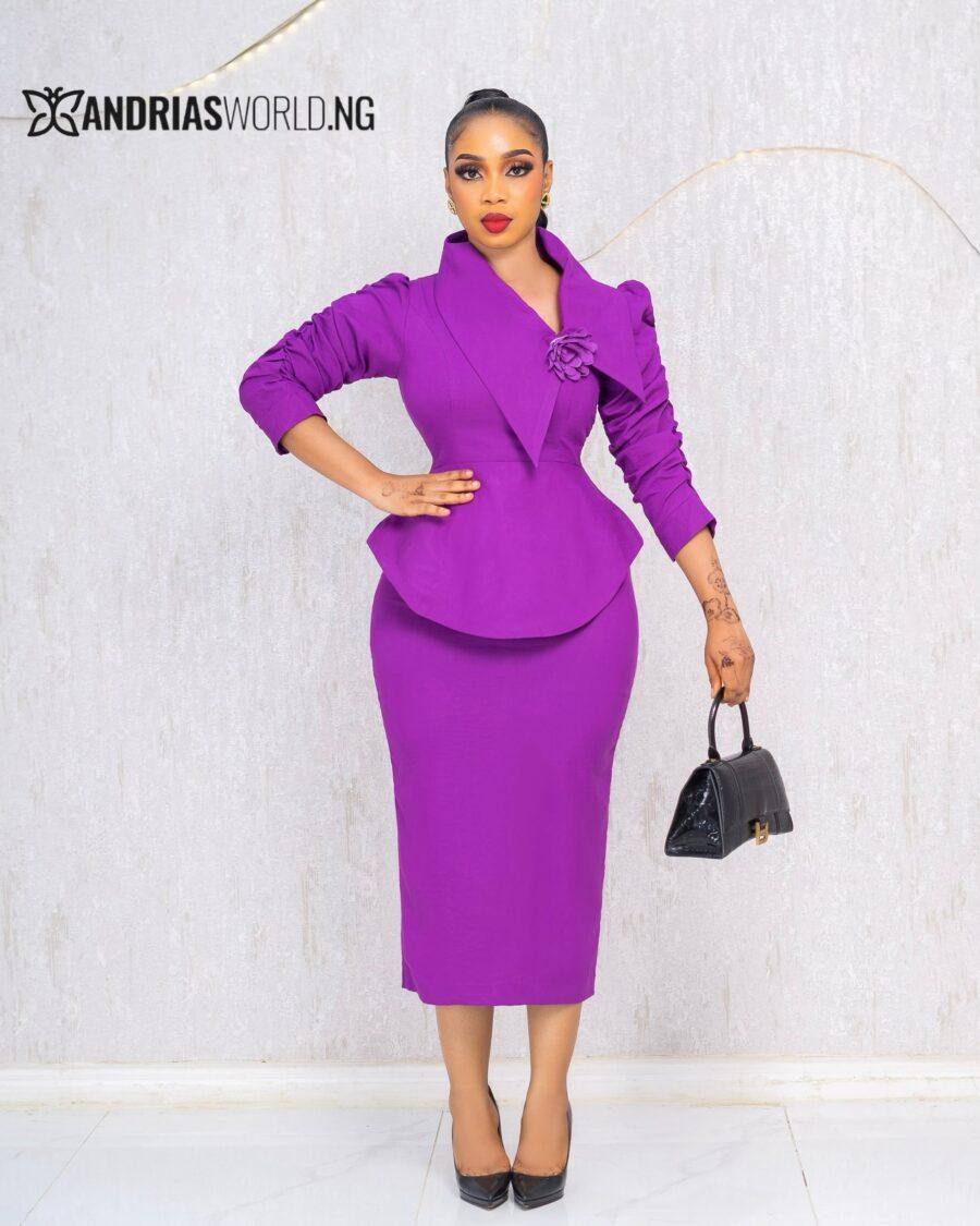PURPLE SKIRT SET