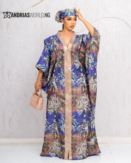 PURPLE MULTICOLOR DAMASK BUBU
