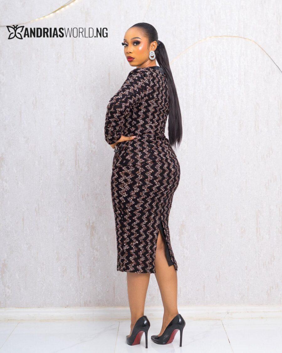 BLACK TWEED DRESS SET