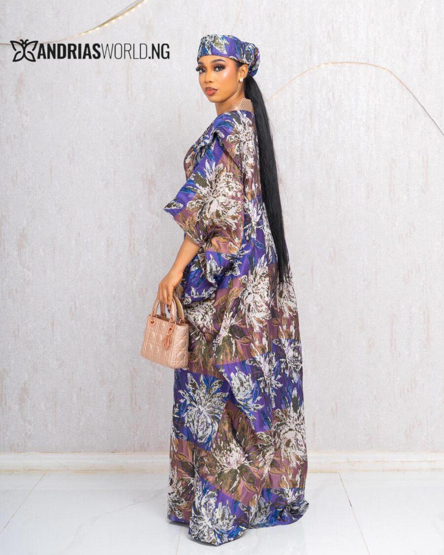 PURPLE MULTICOLOR DAMASK BUBU