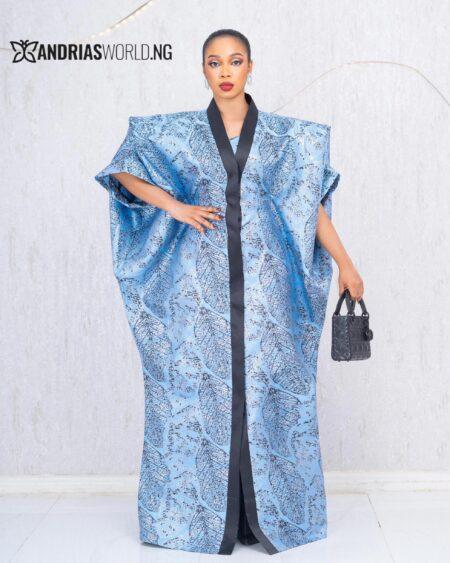 BLUE AND BLACK 3-PIECE DAMASK SET