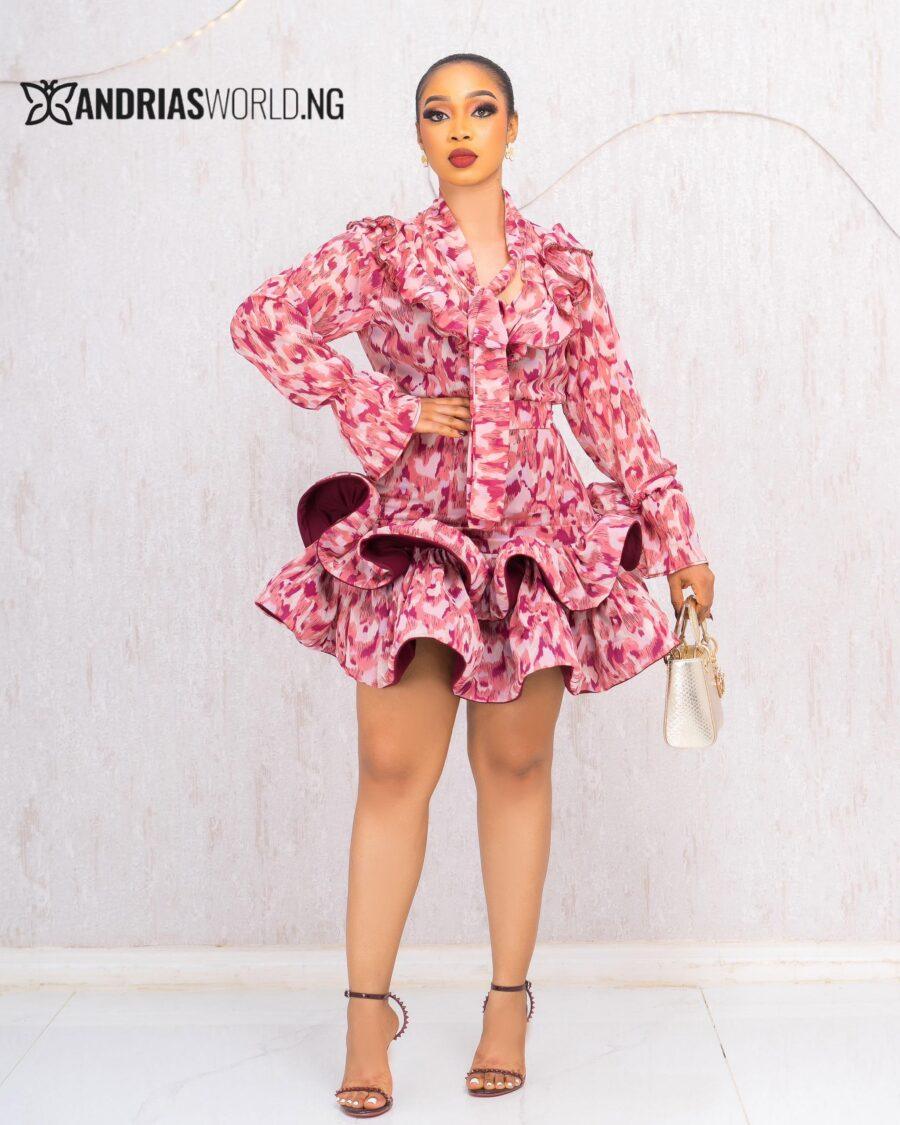 WINE AND PINK LEOPARD SKIN SKIRT SET