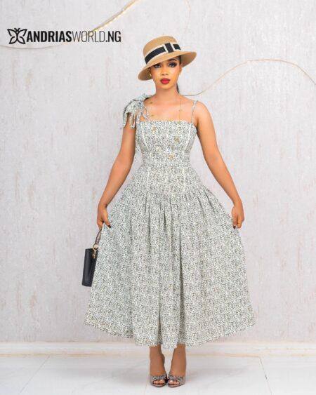 GREEN FLORAL MAXI SUNDRESS