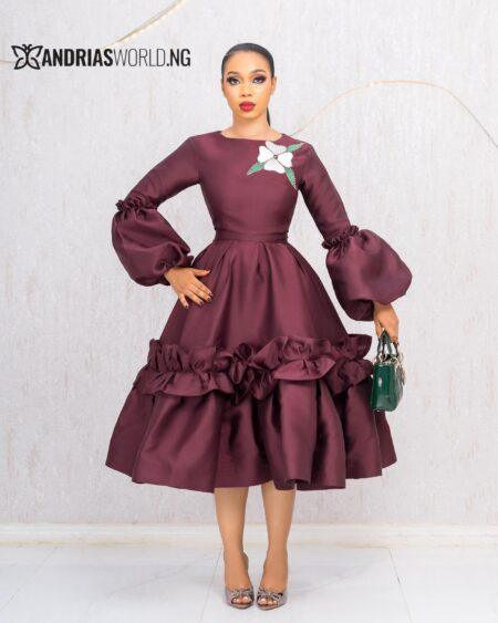 WINE MIKADO SKIRT SET