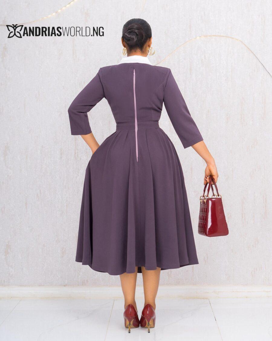 EXOTIC PURPLE MAXI SKATER DRESS