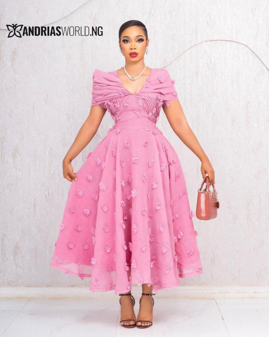 Peach Petal Skater Dress
