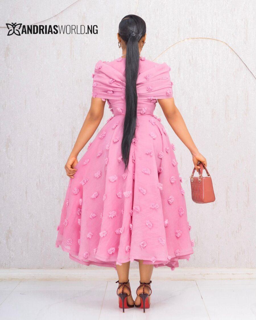 Peach Petal Skater Dress