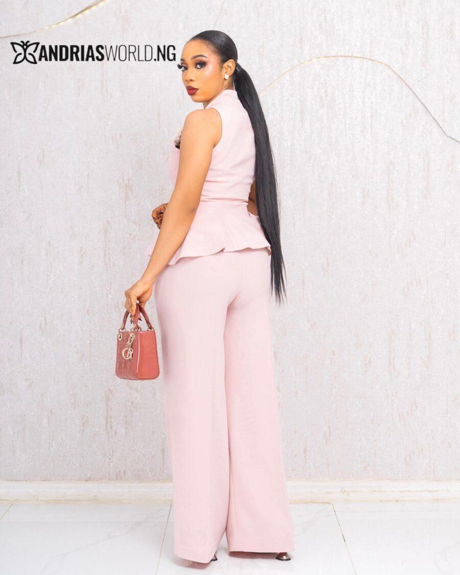 PEACH TWO PIECE TROUSER SET
