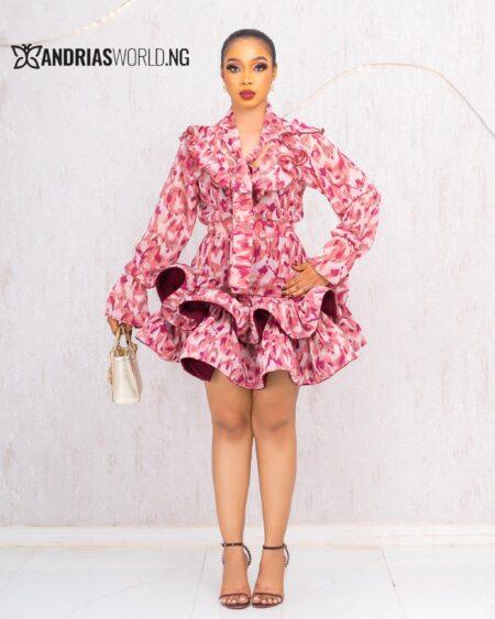 WINE AND PINK LEOPARD SKIN SKIRT SET