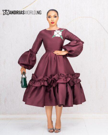 WINE MIKADO SKIRT SET