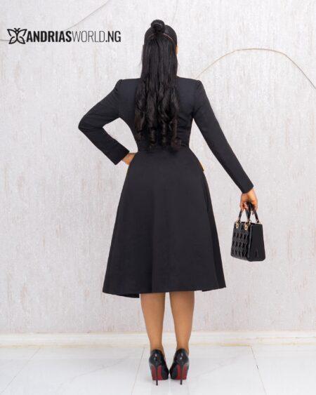 BLACK AND YELLOW DRESS WITH BLAZER