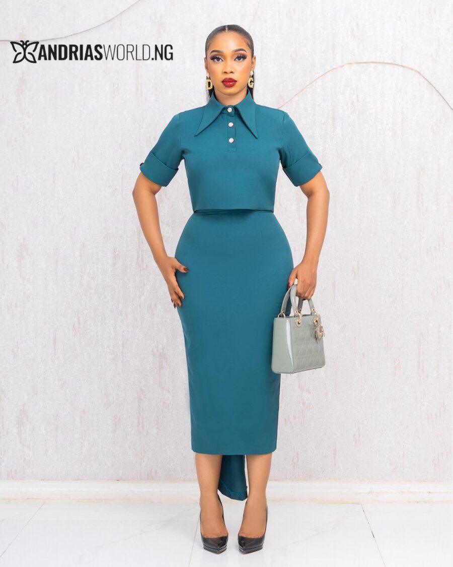 TEAL GREEN SKIRT SET