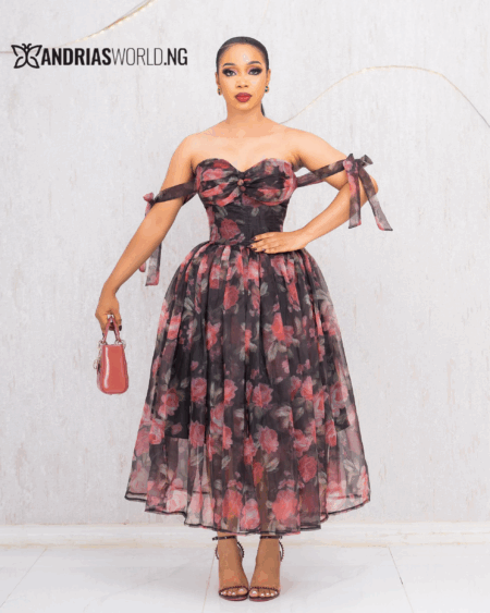 BLACK AND FLORAL CORSET DRESS