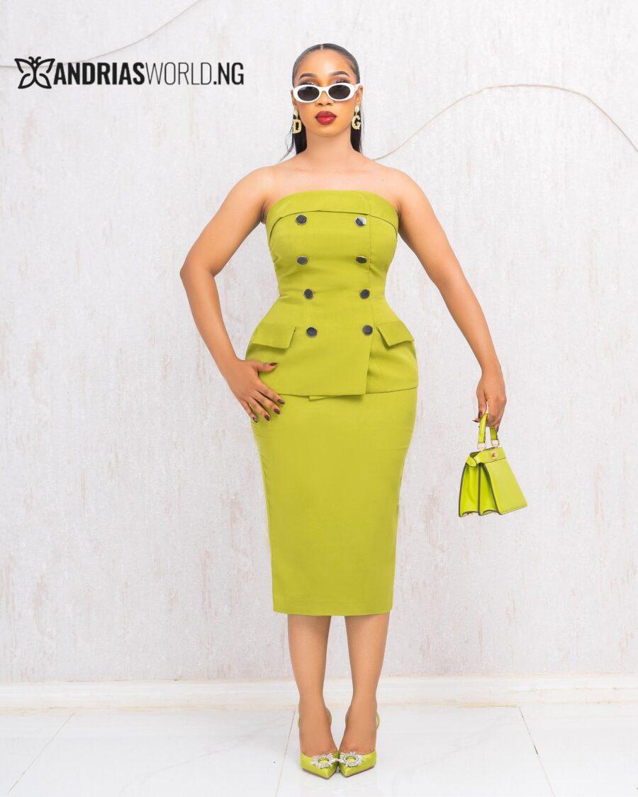 LEMON SKIRT SET WITH BLACK MESH TOP