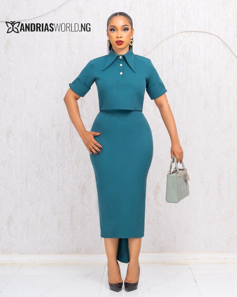 TEAL GREEN SKIRT SET