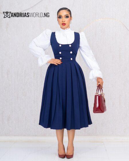 BLUE TWO PIECE PINAFORE SET