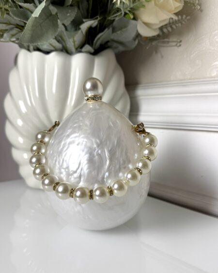 WHITE PEARL PURSE