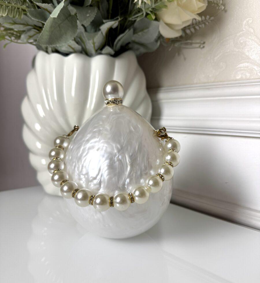 WHITE PEARL PURSE