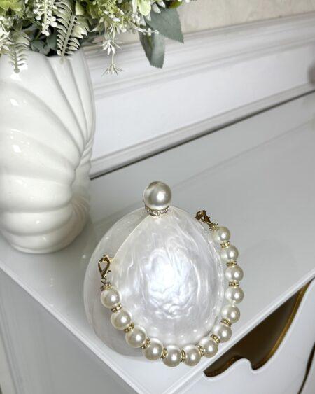 WHITE PEARL PURSE