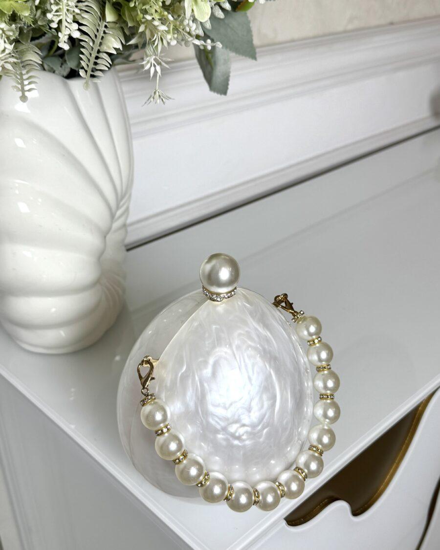 WHITE PEARL PURSE