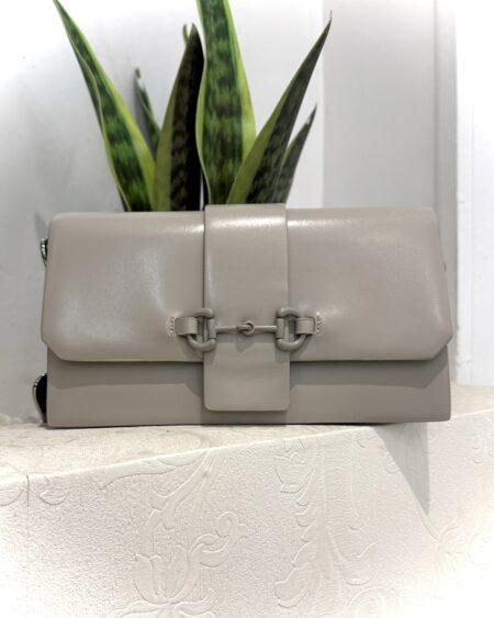 GREY HAND BAG WITH DETACHABLE STRAP