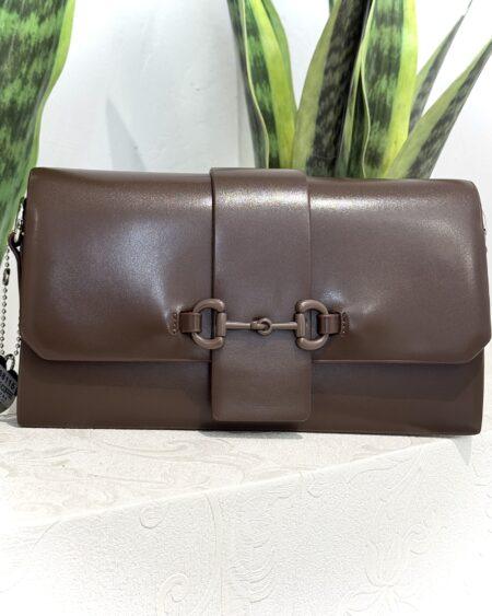 BROWN HAND BAG WITH DETACHABLE STRAPS