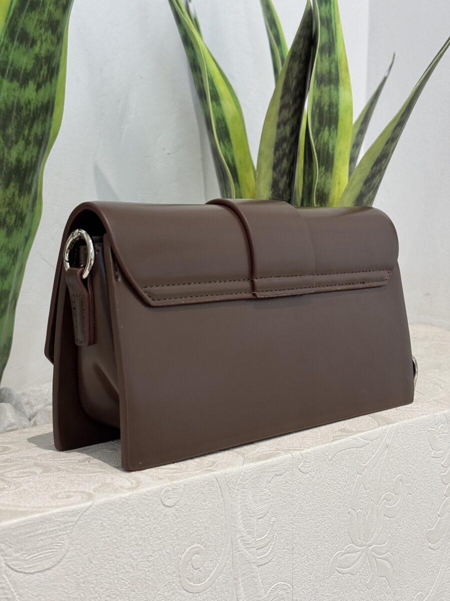BROWN HAND BAG WITH DETACHABLE STRAPS