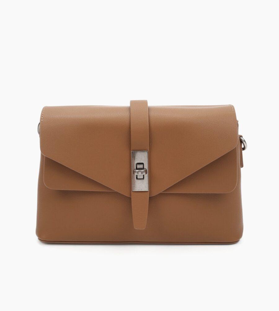 CARAMEL HANDBAG WITH DETACHABLE STRAP