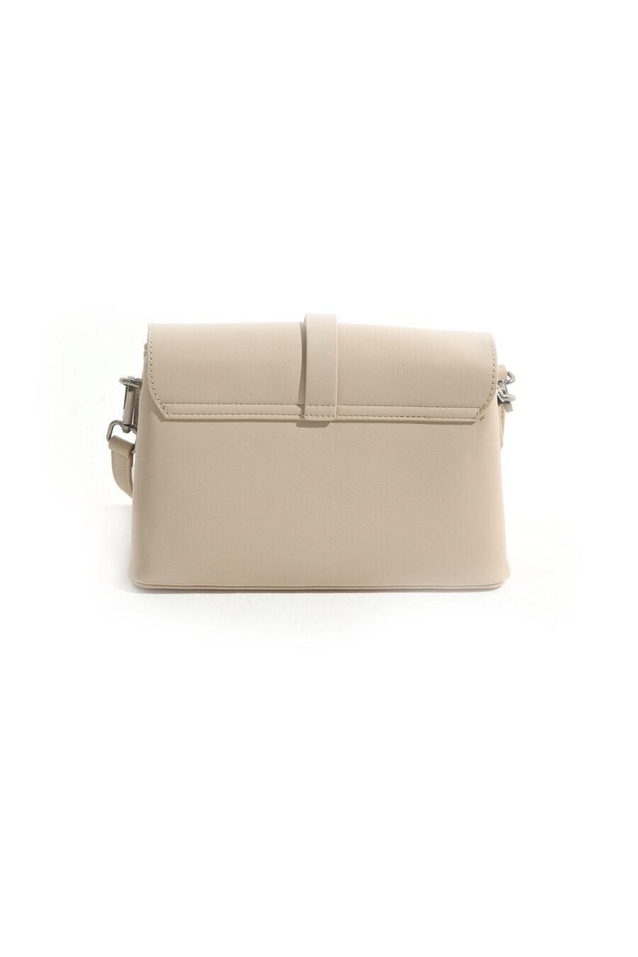 CREAM HANDBAG WITH DETACHABLE STRAP