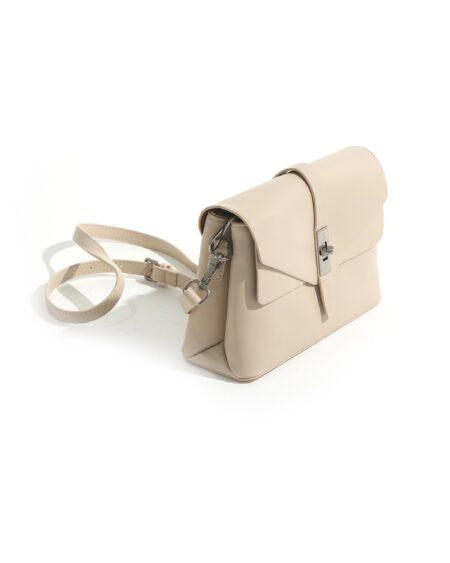 CREAM HANDBAG WITH DETACHABLE STRAP