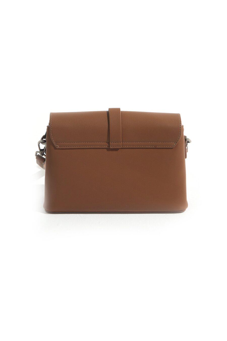 CARAMEL HANDBAG WITH DETACHABLE STRAP