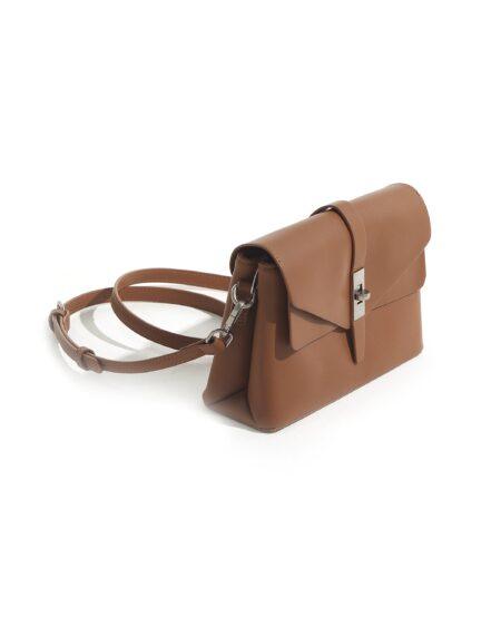 CARAMEL HANDBAG WITH DETACHABLE STRAP