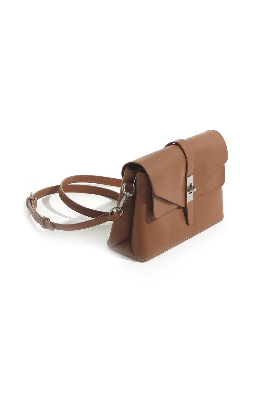 CARAMEL HANDBAG WITH DETACHABLE STRAP