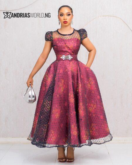 MULTICOLOR ORGANZA SKATER DRESS