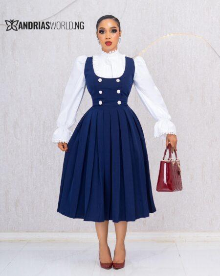 BLUE TWO PIECE PINAFORE SET