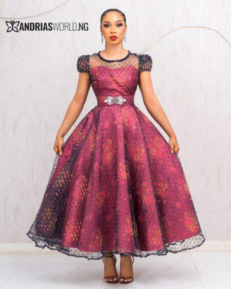 MULTICOLOR ORGANZA SKATER DRESS