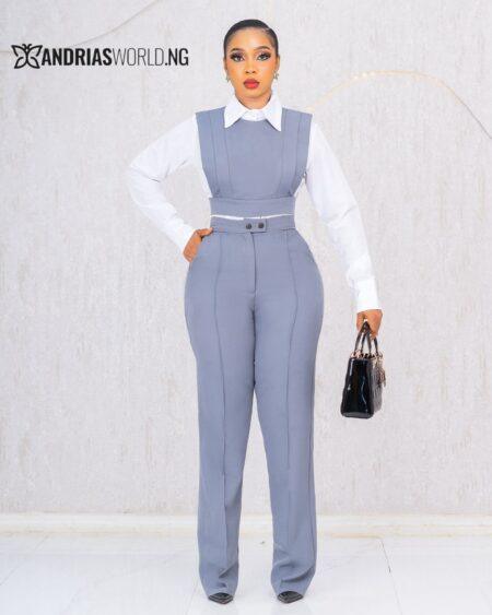 GREY THREE PIECE TROUSER SET