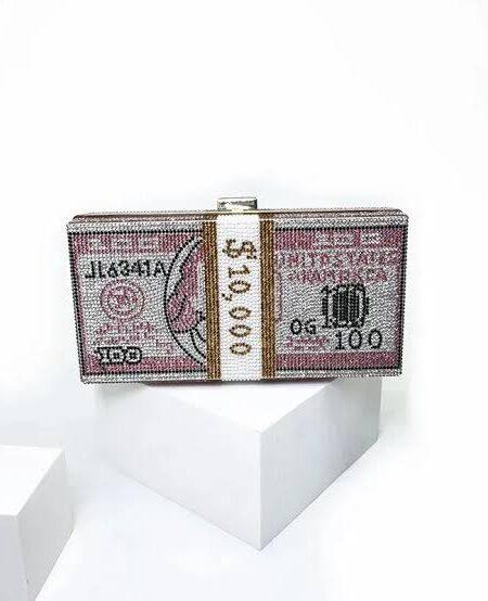 DOLLAR RHINESTONE CLUTCH