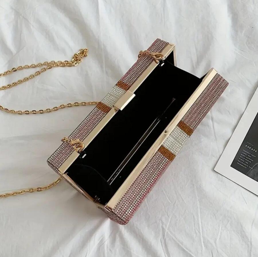 DOLLAR RHINESTONE CLUTCH