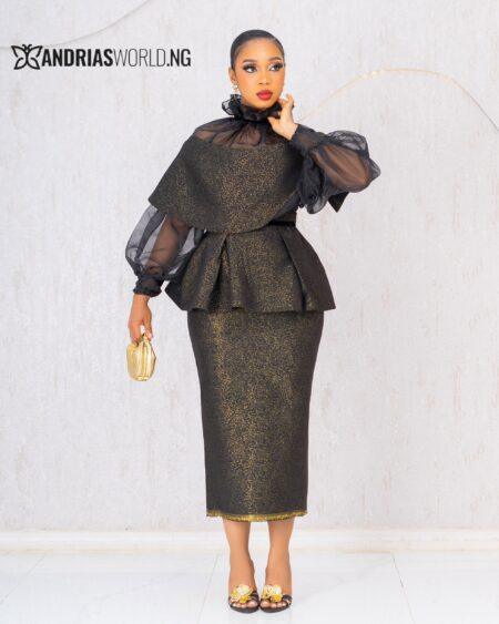 GOLD DAMASK SKIRT SET